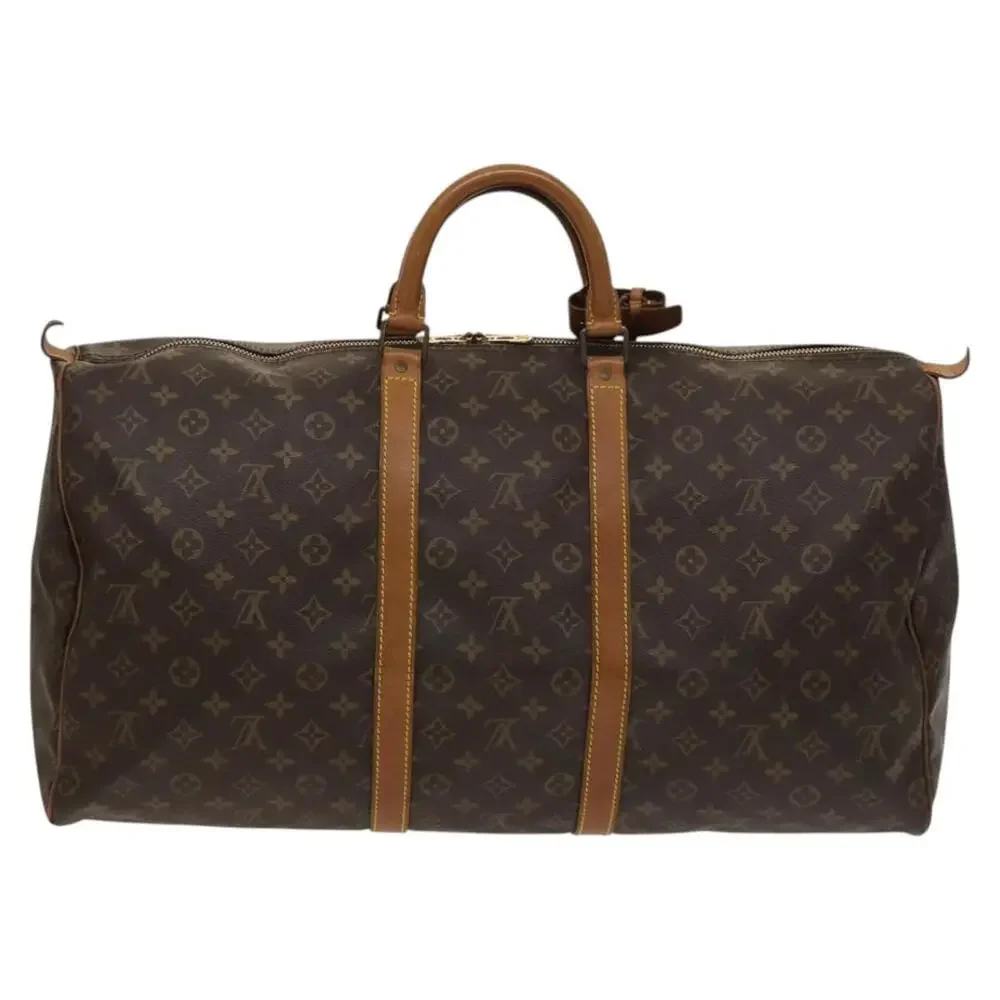 LOUIS VUITTON Monogram Keepall 55 Boston Bag M41424